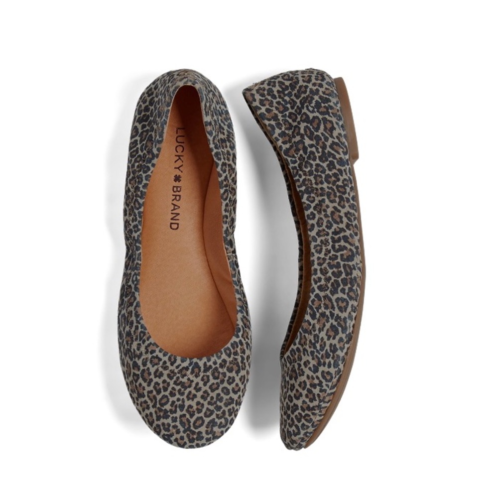 Lucky brand Emmie leopard printed flats